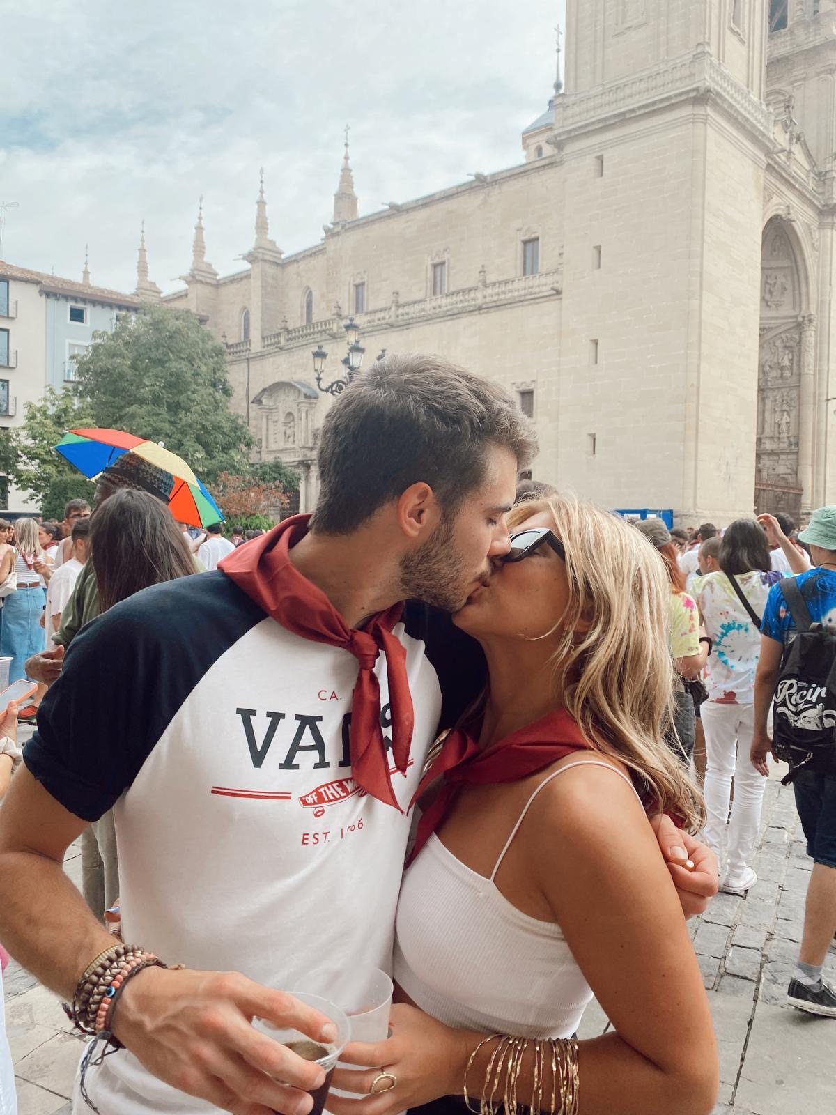Adriana y Pablo en fiestas, en Logroño